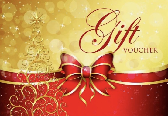 Gift vouchers birthdays, anniversaries, Christmas presents